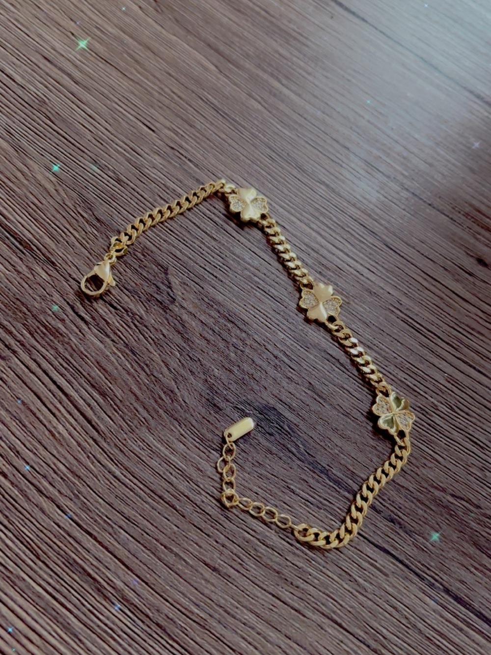 Gold Four-Leaf Clover Bracelet - Women Jewelry